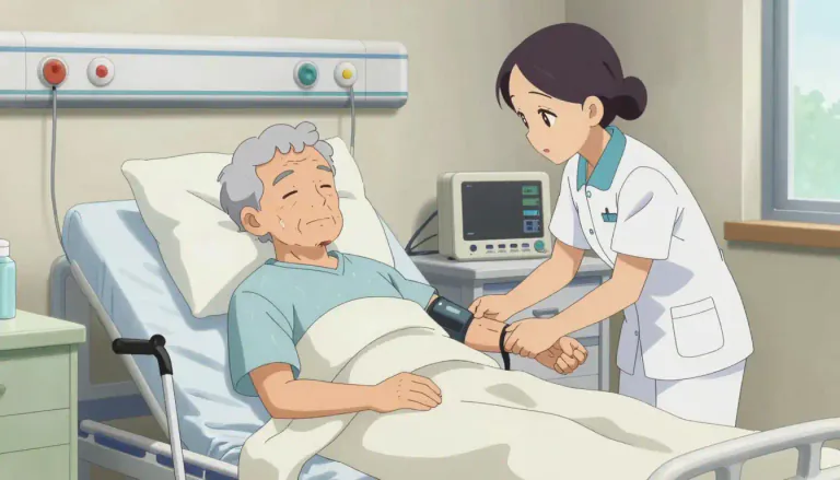 Visual representation of "geriatric" - Relating to old people, particularly with health or medical needs.