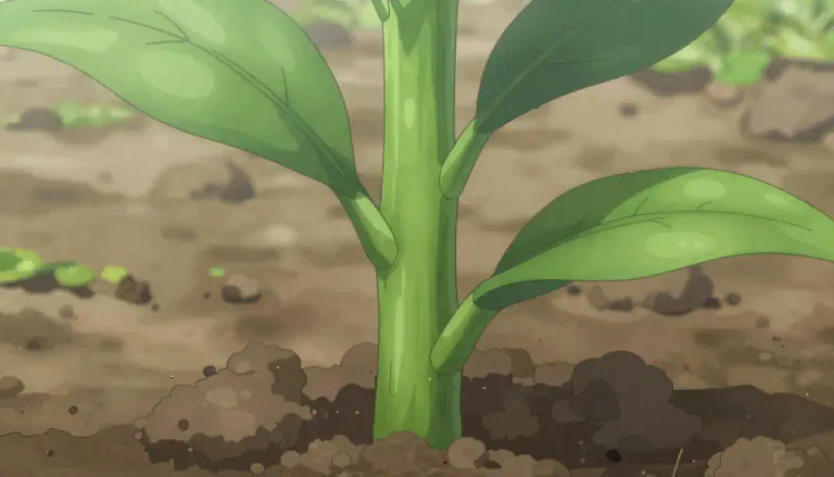 Visual representation of "stalk" - The main stem of a plant