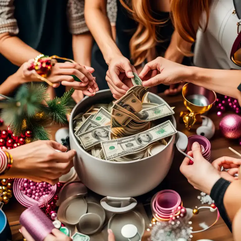 Visual representation of "kick in" - To contribute a certain amount of money