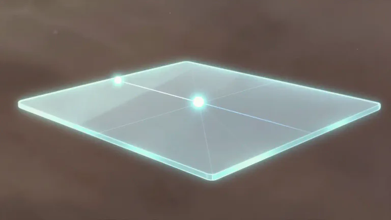 Visual representation of "coplanar" - Coplanar refers to points or lines that are located in the same geometric plane.