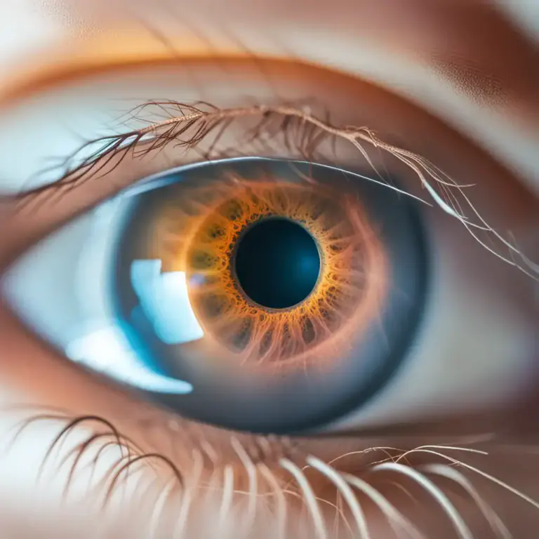 Visual representation of "nebula" - A thin cloud in the eye, causing blurred vision