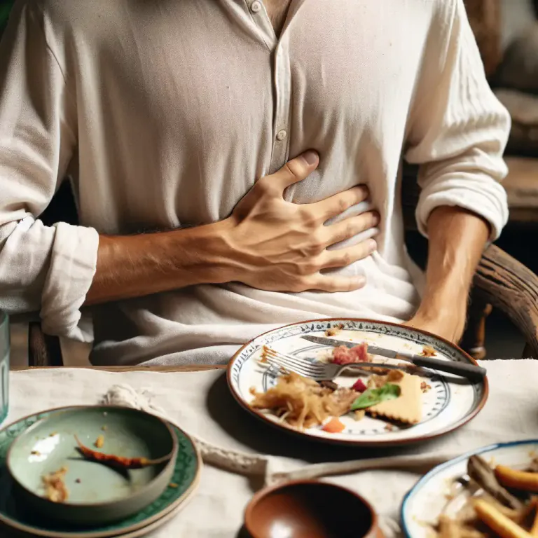 Visual representation of "have had a bellyful of somebody/something" - To have enough or too much of someone or something