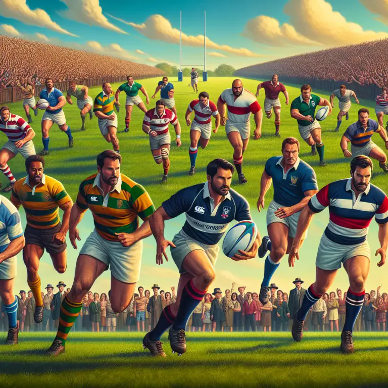Visual representation of "rugby" - Rugby union or rugby league, the two types of rugby game.