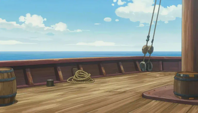 Visual representation of "deck" - The floor of a ship.