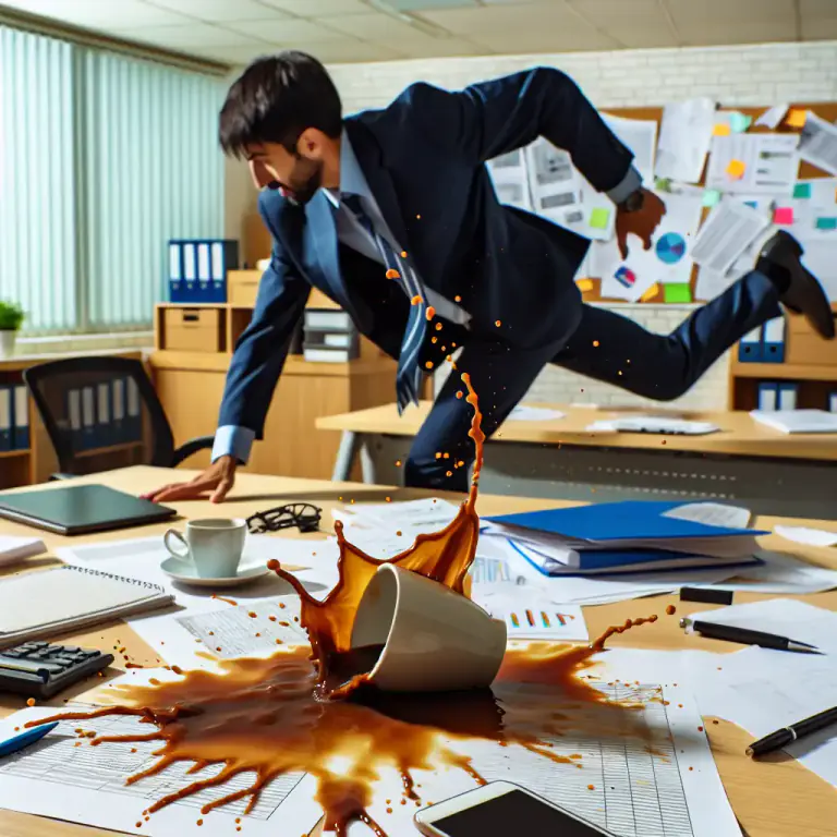 Visual representation of "knock" - To run into or hit someone or something by accident