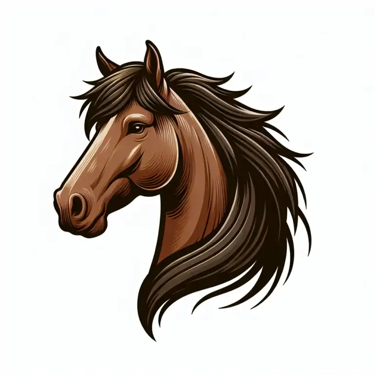Visual representation of "forelock" - The projecting part of a horse's mane, which falls down between the ears