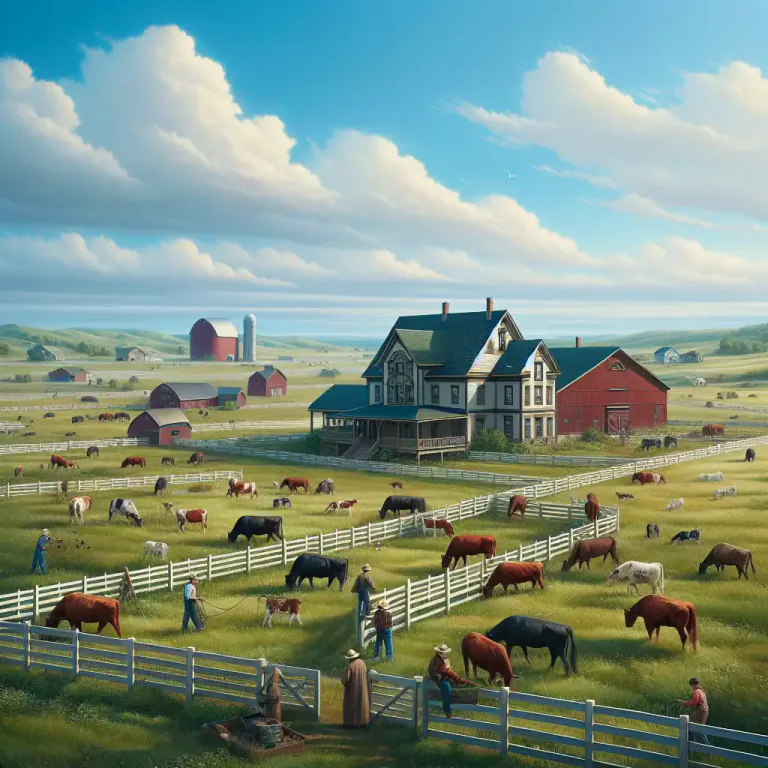 Visual representation of "bet the farm/ranch on something" - To risk everything you have on a chance or an opportunity