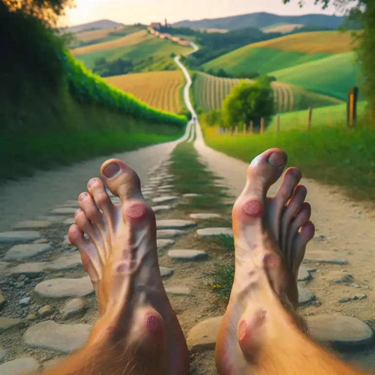Visual representation of "blister" - To get a blister