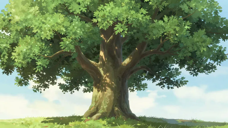 Visual representation of "sycamore" - A type of tree that has broad leaves, a thick trunk, and is found in areas such as North America and Europe.