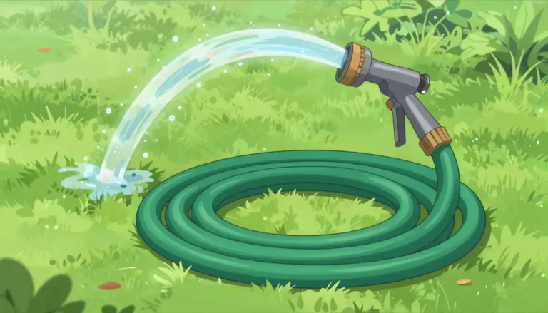 Visual representation of "hose" - A long, flexible tube that liquid or gas can pass through.