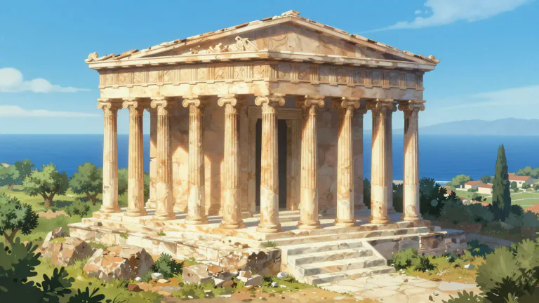 Visual representation of "attic" - Related to the region of Attica in Greece, especially its ancient civilization or classic style in literature and art.