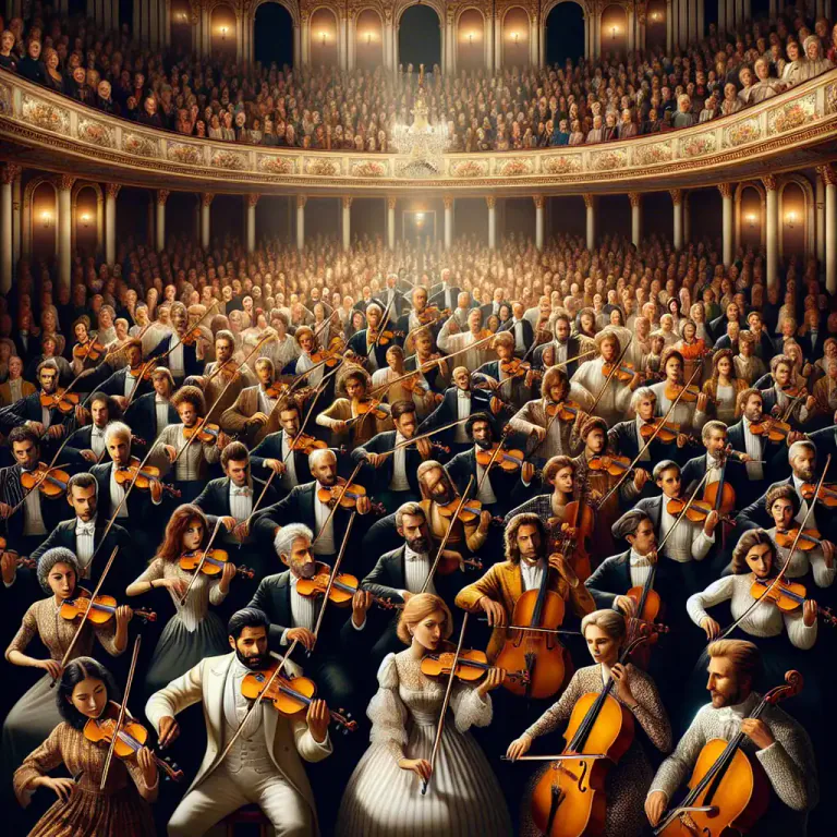Visual representation of "concordant" - In music, fabricating a harmonious blend of sounds.