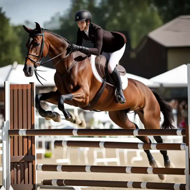 Visual representation of "hanoverian" - A warmblood horse breed from Germany, often used in equestrian sports.