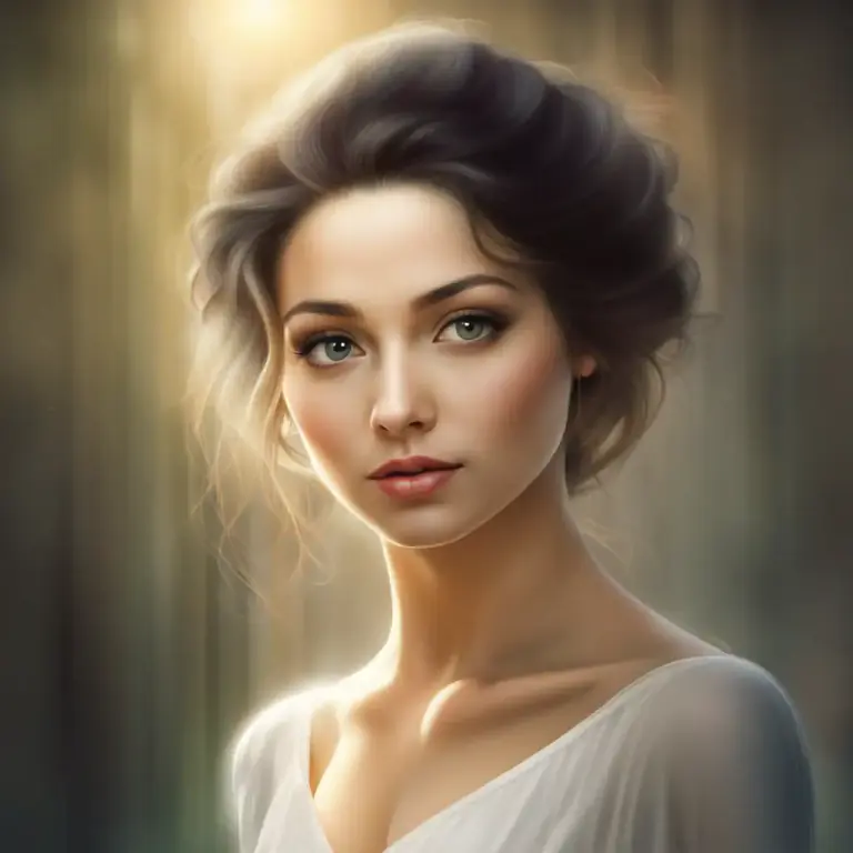 Visual representation of "angelic" - Beautiful or innocent, like an angel.