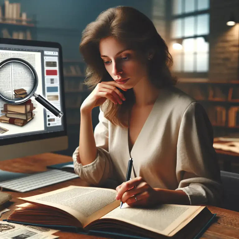 Visual representation of "blurb" - To write or create a short advertisement or description for something.