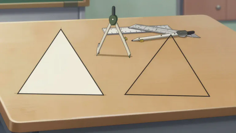 Visual representation of "incongruent" - Mathematically, describing figures or objects that do not have the same shape or size.