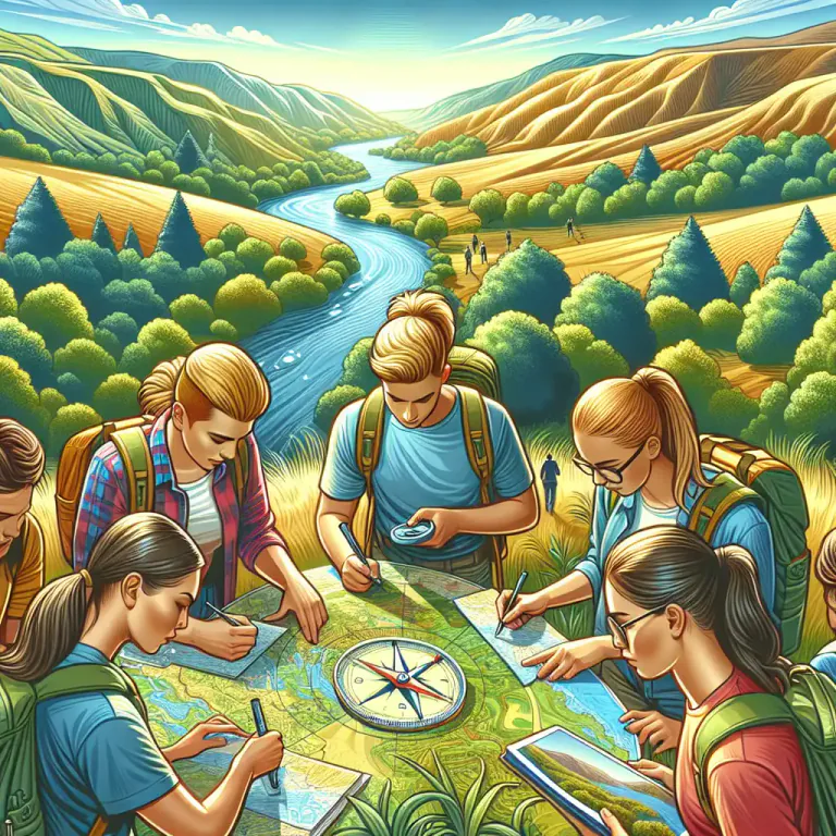 Visual representation of "fieldwork" - The hands-on activity and observations normally carried out in various geographical locations by geographers and students.