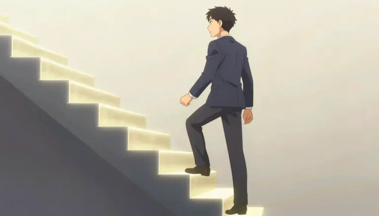 Visual representation of "advancement" - The act or result of improving or progressing in career or economic status