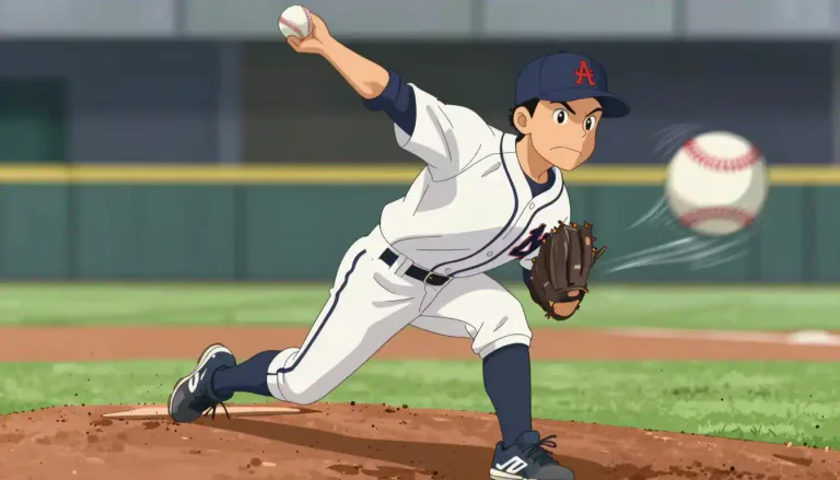 Visual representation of "fastball" - A fastball is a type of pitch in baseball that is thrown with maximum effort to achieve a high speed.
