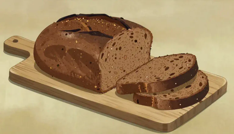 Visual representation of "pumpernickel" - A dense, dark bread made from coarsely ground wholemeal rye.