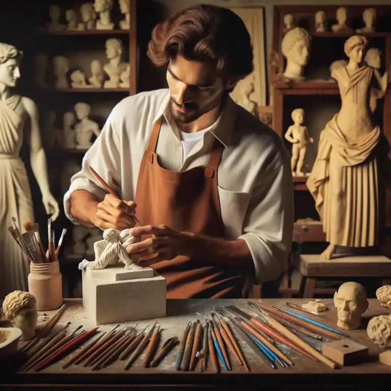 Visual representation of "waxwork" - The act or art of making figures and objects from wax