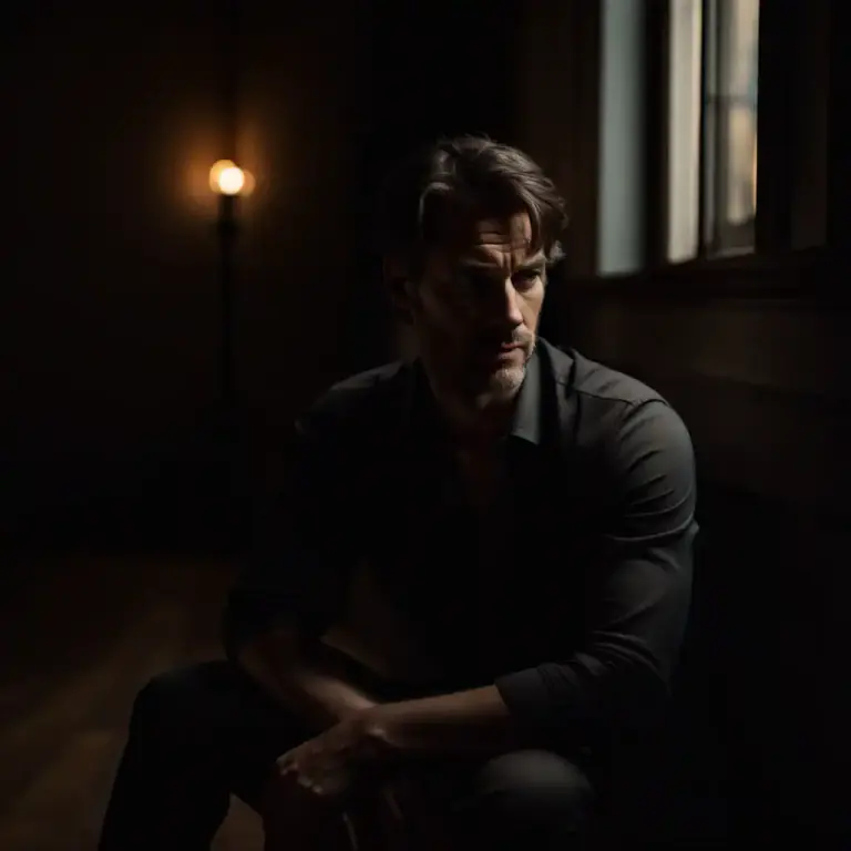 Visual representation of "broody" - Deep in thought, usually about something worrying or upsetting.