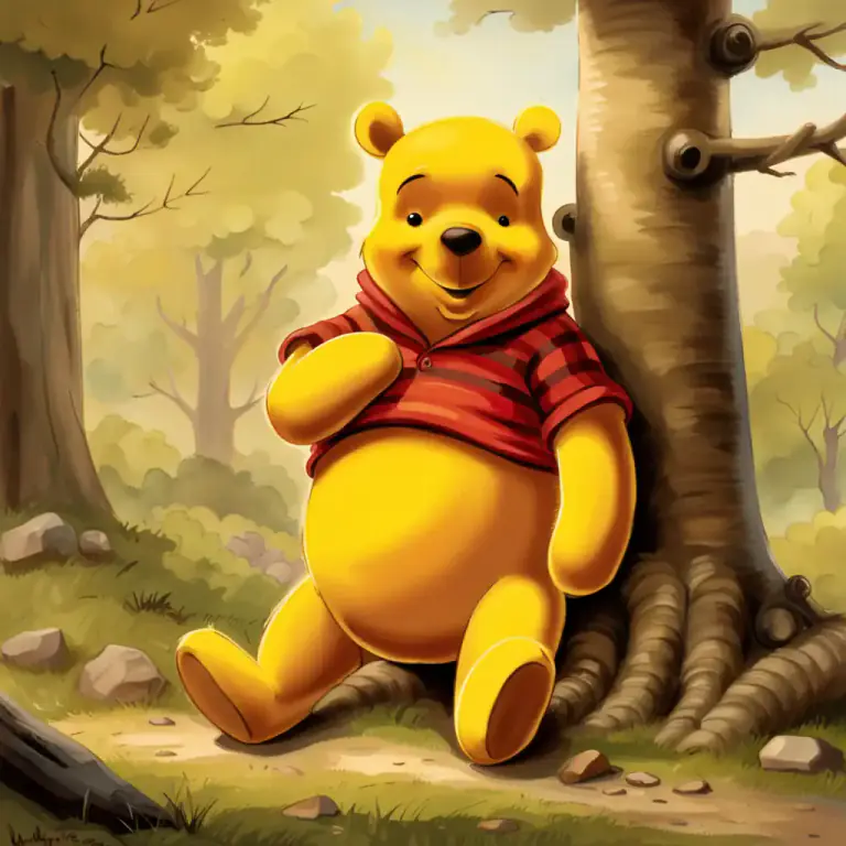 Visual representation of "pooh" - Refers to a popular fictional bear character in children's literature