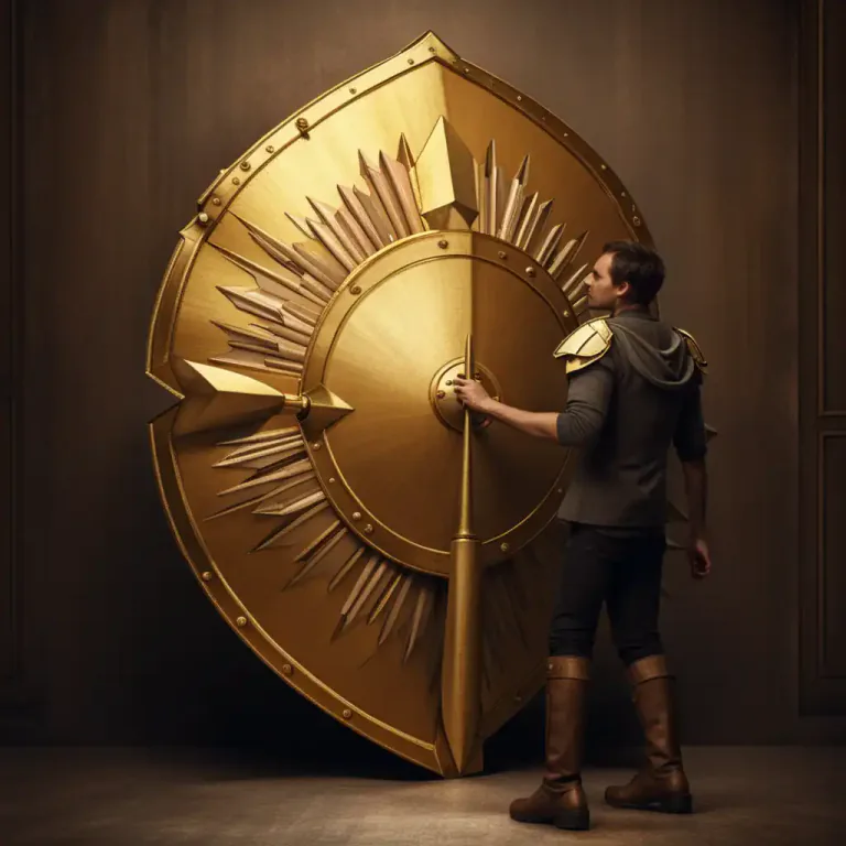 Visual representation of "be golden" - To be golden also means to be safe from harm or blame
