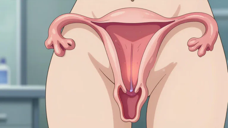 Visual representation of "endocervical" - Relating to the endocervix, the inner lining of the cervix.