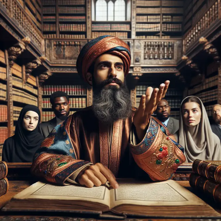 Visual representation of "hakim" - An Islamic scholar who gives interpretations of Islamic law