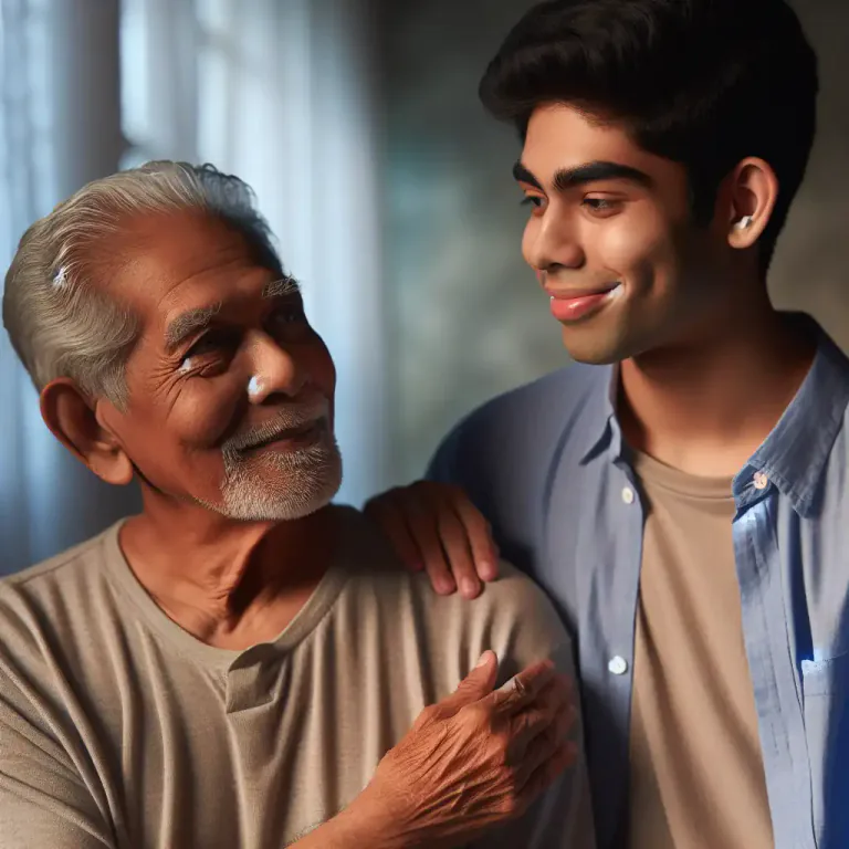 Visual representation of "son" - A term of endearment for a boy or man