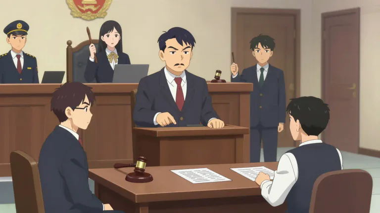Visual representation of "prosecute" - To officially charge someone with a crime and take them to court.