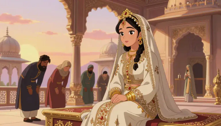 Visual representation of "begum" - A Muslim woman of high rank, particularly a wife of a king or a royal prince in South Asia.