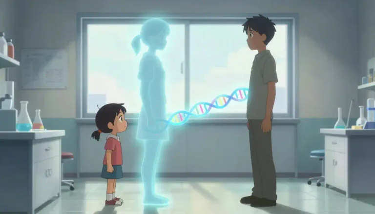 Visual representation of "uniparental" - Referring to genetic material that is inherited from only one parent.