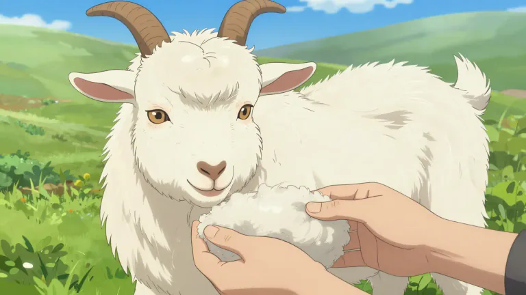 Visual representation of "cashmere" - A soft kind of wool from the cashmere goat.