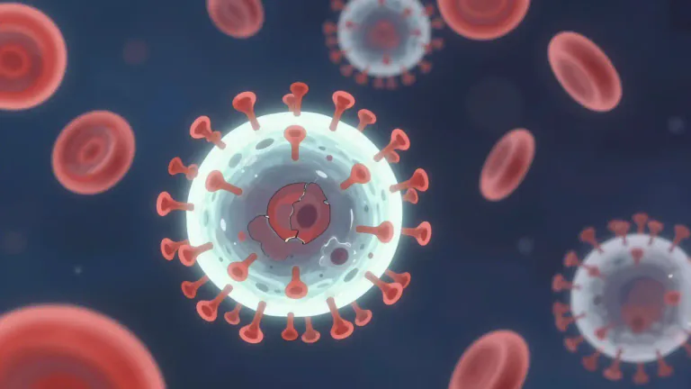 Visual representation of "virus" - A type of microorganism that causes diseases in humans and animals.