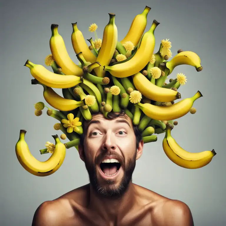 Visual representation of "banana" - Crazy, absurd, silly.