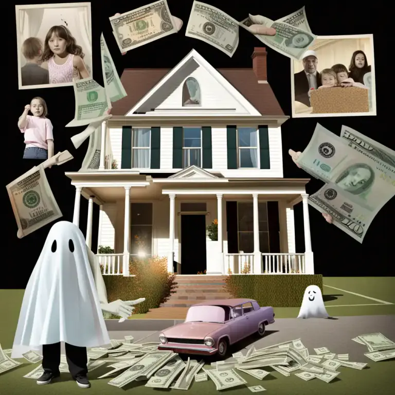 Visual representation of "property" - All the things that someone owns, including money, after they die.