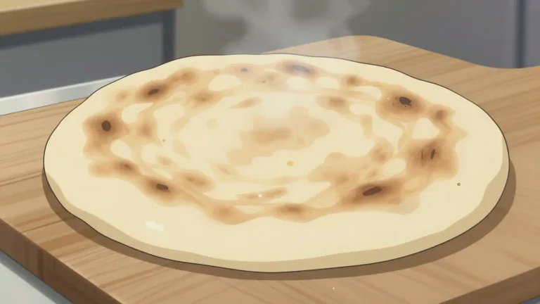Visual representation of "pitta" - A type of flatbread traditionally used in Mediterranean and Middle Eastern cuisine.