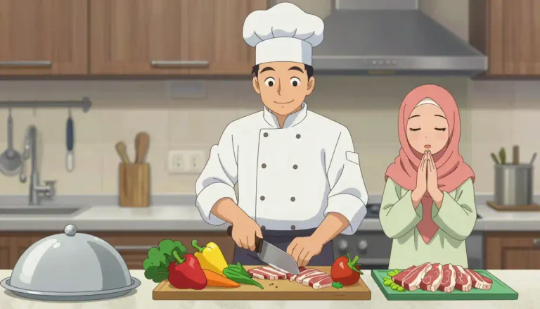 Visual representation of "halal" - Halal refers to food that is allowed and permissible for consumption under Islamic law, including specific rules regarding preparation and ingredients.