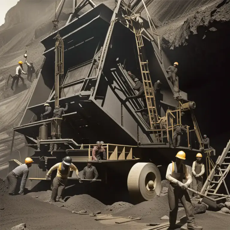 Visual representation of "whim" - A type of machine for lifting in mining