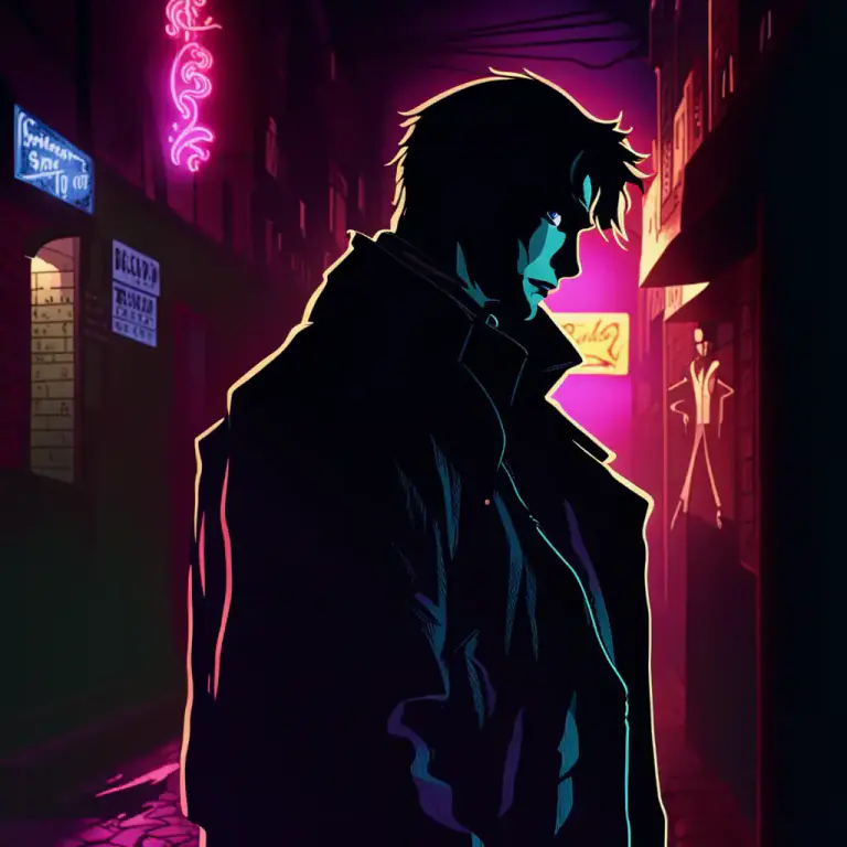Visual representation of "shadowy" - Suspicious or secretive, often regarding illegal activities