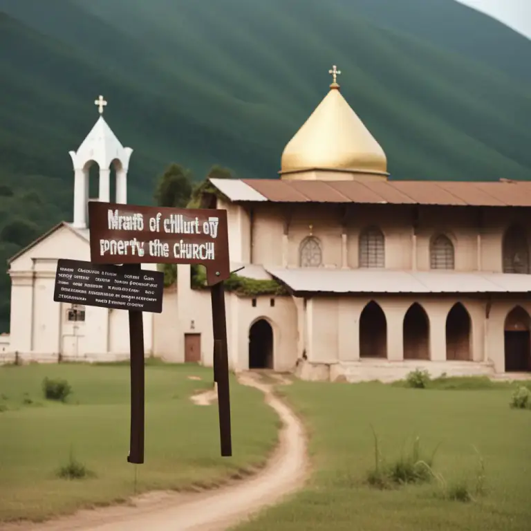 Visual representation of "patrimony" - Property or title owned by the church or a religious community.