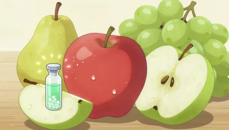 Visual representation of "malic" - Relating to or derived from apples or other fruits.