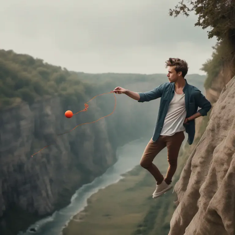 Visual representation of "tempt fate/providence" - To take unnecessary risks.