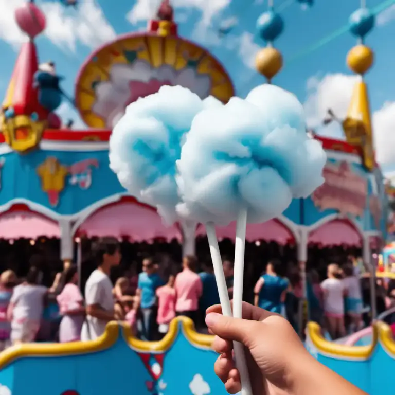 Visual representation of "floss" - A type of candy that is light and fluffy, also known as cotton candy in America.