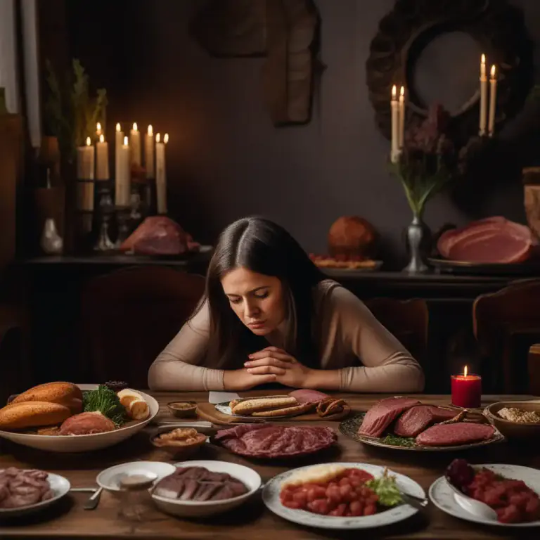 Visual representation of "abstinence" - Not eating certain types or categories of food for religious or health purposes.