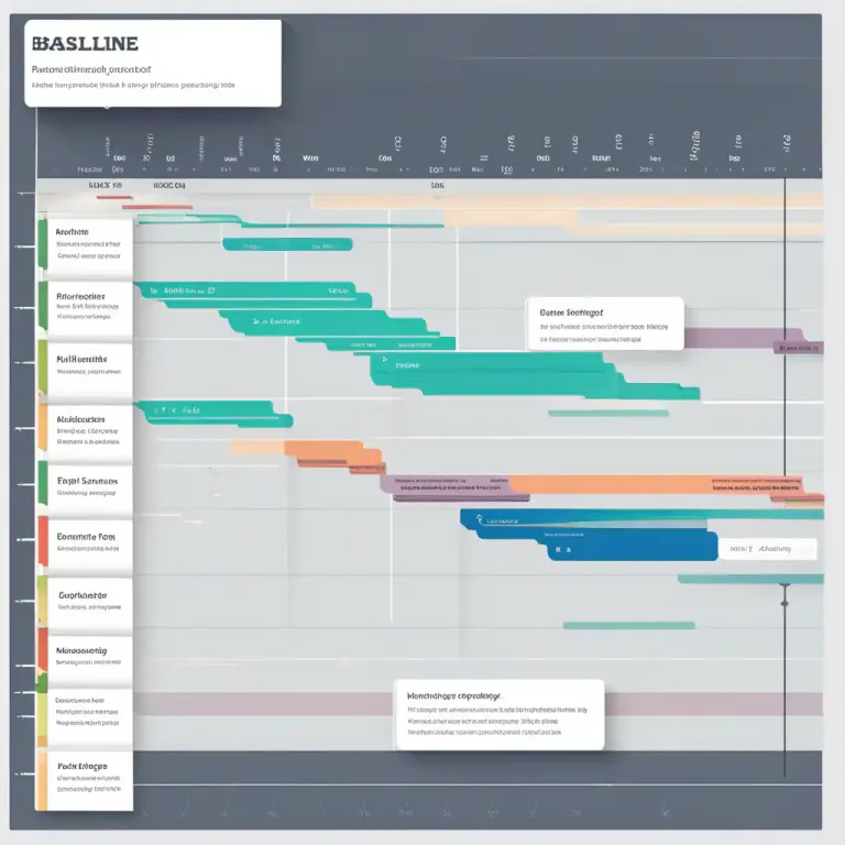 Visual representation of "baseline" - The starting point in a project or plan