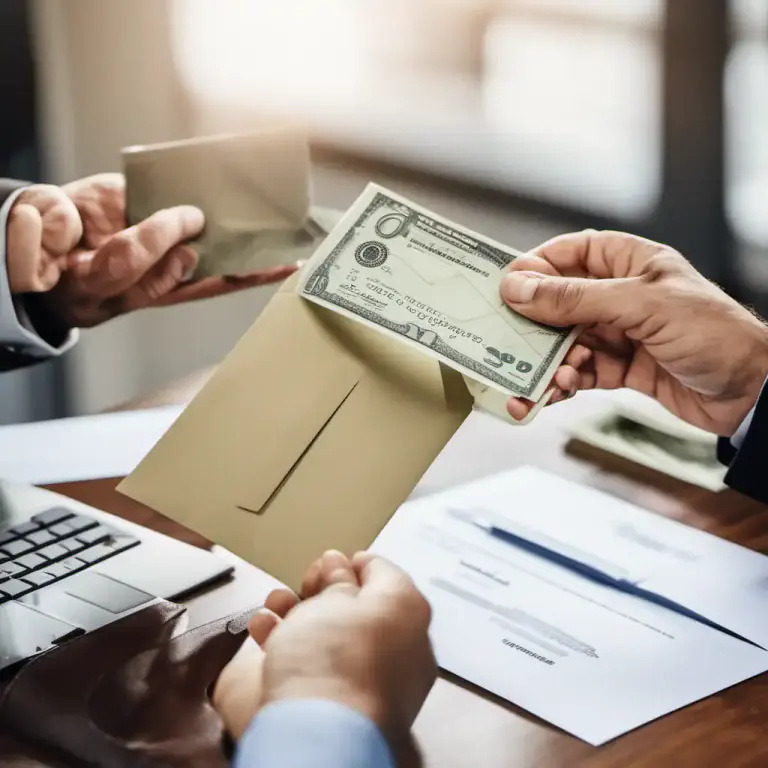 Visual representation of "advance" - To give or loan money or goods beforehand