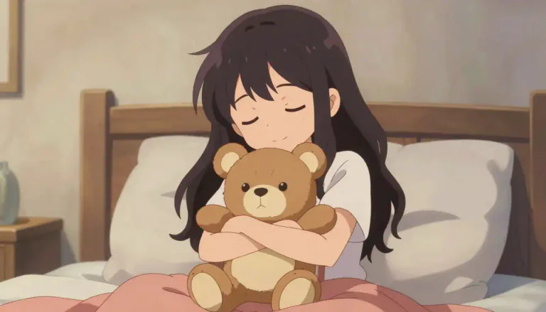 Visual representation of "cuddle" - To hold tight, in a loving or comforting way.